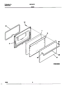 05 - Door parts for Frigidaire Range MEF300PXWB from AppliancePartsPros.com