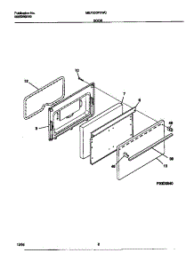 05 - Door parts for Frigidaire Range MEF300PXWC from AppliancePartsPros.com