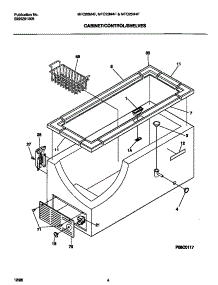 03 - Cabinet / Control / Shelves parts for Frigidaire Freezer MFC25M4FW0 from AppliancePartsPros.com