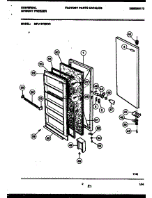 02 - Door Parts parts for Frigidaire Freezer MFU16F3BW0 from AppliancePartsPros.com