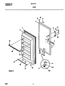 02 - Door parts for Frigidaire Freezer MFU16F7FW0 from AppliancePartsPros.com