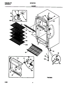 03 - Cabinet parts for Frigidaire Freezer MFU20F3GW0 from AppliancePartsPros.com