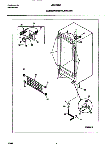 03 - Cabinet parts for Frigidaire Freezer MFU17M3GW0 from AppliancePartsPros.com