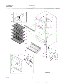 05 - Cabinet parts for Frigidaire Freezer MFU20F3GW9 from AppliancePartsPros.com