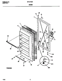 02 - Door parts for Frigidaire Freezer MFU21M3BW3 from AppliancePartsPros.com