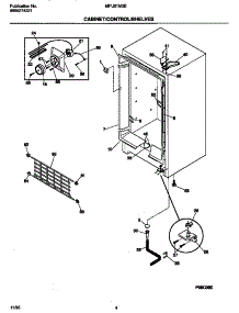 03 - Cabinet / Control / Shelves parts for Frigidaire Freezer MFU21M3BW3 from AppliancePartsPros.com