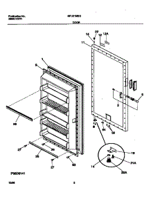 02 - Door parts for Frigidaire Freezer MFU21M3GW2 from AppliancePartsPros.com