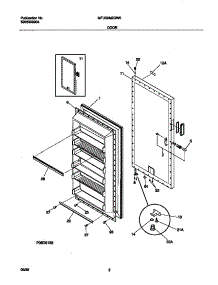 02 - Door parts for Frigidaire Freezer MFU09M2GW0 from AppliancePartsPros.com