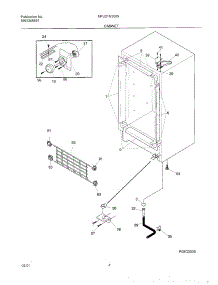 05 - Cabinet parts for Frigidaire Freezer MFU21M3GW3 from AppliancePartsPros.com