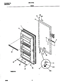 02 - Door parts for Frigidaire Freezer MFU17F3GW4 from AppliancePartsPros.com