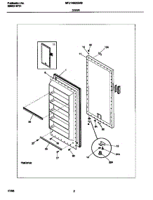 02 - Door parts for Frigidaire Freezer MFU14M2GW0 from AppliancePartsPros.com
