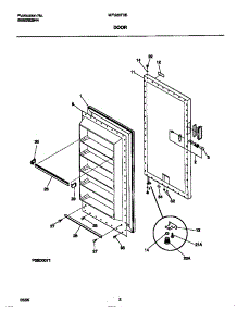 02 - Door parts for Frigidaire Freezer MFU20F3BW4 from AppliancePartsPros.com
