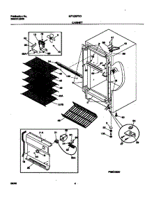 03 - Cabinet parts for Frigidaire Freezer MFU20F3GW3 from AppliancePartsPros.com