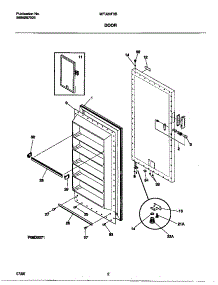 02 - Door parts for Frigidaire Freezer MFU20F3BW5 from AppliancePartsPros.com