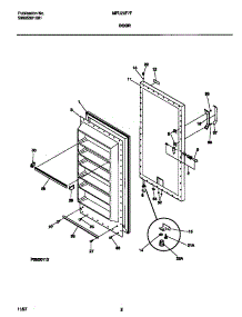 02 - Door parts for Frigidaire Freezer MFU20F7FW1 from AppliancePartsPros.com