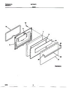 05 - Door parts for Frigidaire Range MEF300PBWB from AppliancePartsPros.com