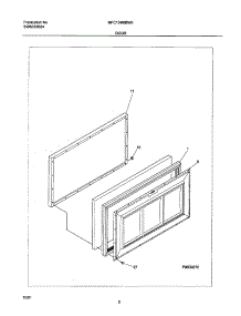 03 - Door parts for Frigidaire Freezer MFC13M0BW5 from AppliancePartsPros.com