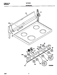 02 - Backguard parts for Frigidaire Range MEF300PXWE from AppliancePartsPros.com