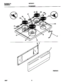 04 - Top / Drawer parts for Frigidaire Range MEF300PXWE from AppliancePartsPros.com