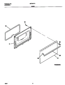 05 - Door parts for Frigidaire Range MEF300PXWE from AppliancePartsPros.com
