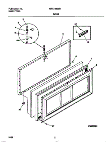 02 - Door parts for Frigidaire Freezer MFC15M3BW2 from AppliancePartsPros.com