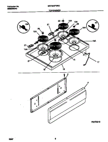04 - Top / Drawer parts for Frigidaire Range MEF300PXWD from AppliancePartsPros.com