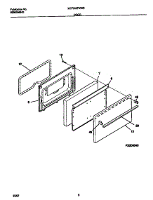 05 - Door parts for Frigidaire Range MEF300PXWD from AppliancePartsPros.com