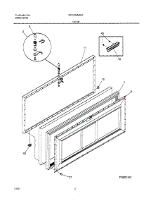 03 - Door parts for Frigidaire Freezer MFC25M4GW3 from AppliancePartsPros.com