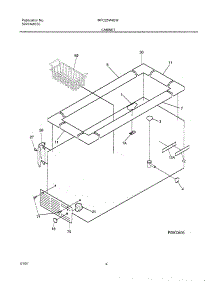 05 - Cabinet parts for Frigidaire Freezer MFC25M4GW3 from AppliancePartsPros.com
