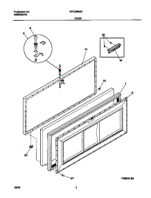 02 - Door parts for Frigidaire Freezer MFC25M4GW0 from AppliancePartsPros.com