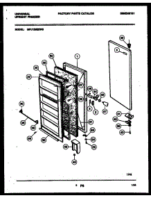 02 - Door Parts parts for Frigidaire Freezer MFU12M2BW0 from AppliancePartsPros.com