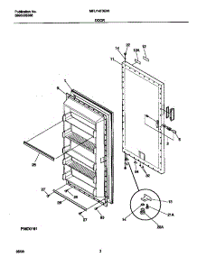 02 - Door parts for Frigidaire Freezer MFU14F3GW6 from AppliancePartsPros.com