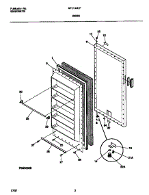 02 - Door parts for Frigidaire Freezer MFU14M2FW1 from AppliancePartsPros.com