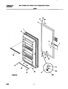 02 - Door parts for Frigidaire Freezer MFU17F3GW3 from AppliancePartsPros.com