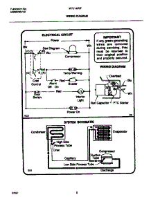 05 - Wiring Diagram parts for Frigidaire Freezer MFU14M2FW1 from AppliancePartsPros.com
