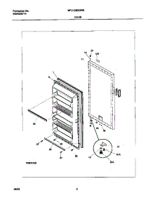 02 - Door parts for Frigidaire Freezer MFU12M2GW0 from AppliancePartsPros.com