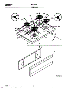 04 - Top / Drawer parts for Frigidaire Range MEF302PBDH from AppliancePartsPros.com