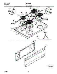 04 - Top / Drawer parts for Frigidaire Range MEF302PBDB from AppliancePartsPros.com