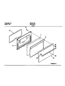 07 - Door parts for Frigidaire Range MEF302PBWF from AppliancePartsPros.com
