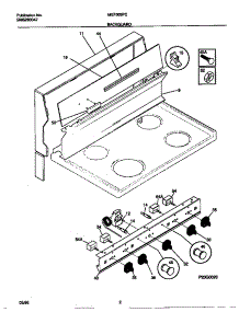 02 - Backguard parts for Frigidaire Range MEF303PCWF from AppliancePartsPros.com