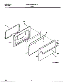 06 - Door parts for Frigidaire Range MEF303PCWC from AppliancePartsPros.com