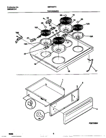 04 - Top / Drawer parts for Frigidaire Range MEF303PCDF from AppliancePartsPros.com