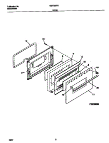 05 - Door parts for Frigidaire Range MEF305PBDF from AppliancePartsPros.com