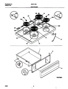 04 - Top / Drawer parts for Frigidaire Range MEF311SBDE from AppliancePartsPros.com