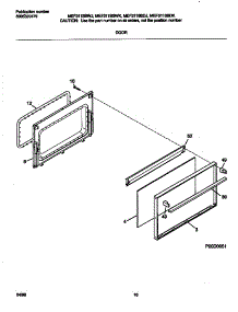 05 - Door parts for Frigidaire Range MEF311SBDJ from AppliancePartsPros.com