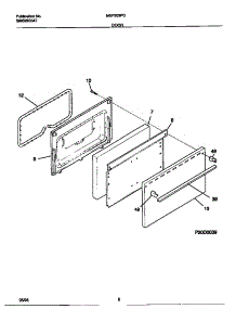 05 - Door parts for Frigidaire Range MEF303PCWF from AppliancePartsPros.com
