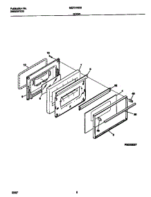 05 - Door parts for Frigidaire Range MEF318BBWF from AppliancePartsPros.com