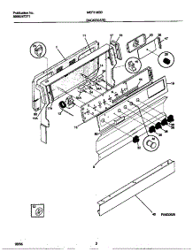 02 - Backguard parts for Frigidaire Range MEF318BBWD from AppliancePartsPros.com