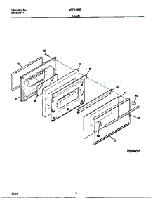 05 - Door parts for Frigidaire Range MEF318BBWD from AppliancePartsPros.com