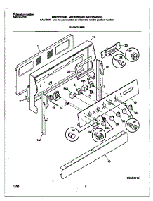 02 - Backguard parts for Frigidaire Range MEF322BGDD from AppliancePartsPros.com